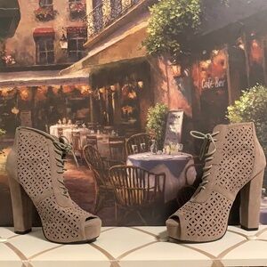 Tan Sueded high heel Booties